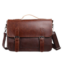 Load image into Gallery viewer, Bag men's Leather briefcase Male man laptop bag natural Leather for men Messenger bags men's briefcases