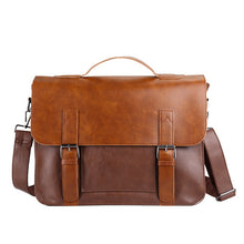 Load image into Gallery viewer, Bag men's Leather briefcase Male man laptop bag natural Leather for men Messenger bags men's briefcases