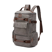 Load image into Gallery viewer, men's backpack vintage canvas backpack school bag men's travel bags large capacity backpack  laptop backpack bag high qualit