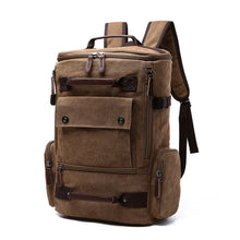 Load image into Gallery viewer, men's backpack vintage canvas backpack school bag men's travel bags large capacity backpack  laptop backpack bag high qualit