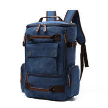 Load image into Gallery viewer, men's backpack vintage canvas backpack school bag men's travel bags large capacity backpack  laptop backpack bag high qualit
