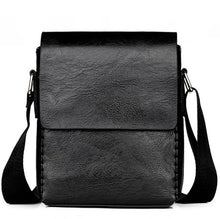 Load image into Gallery viewer, Crossbody Bags For Men Fashion PU Leather Shoulder Bag Casual Black Knitting High Quality Men's Hand Bag For Phone Drop Shipping