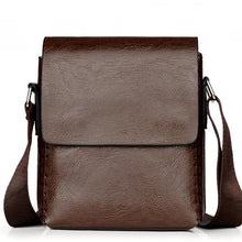 Load image into Gallery viewer, Crossbody Bags For Men Fashion PU Leather Shoulder Bag Casual Black Knitting High Quality Men's Hand Bag For Phone Drop Shipping