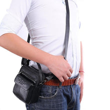 Load image into Gallery viewer, Men's Cowhide Leather Messenger Shoulder Cross Body Bag Pouch Waist Fanny Belt Hip Bum Male Tote HandBag Purse Handbags
