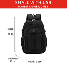 Load image into Gallery viewer, Men Backpack Men's Travel Bags Male Multifunction 15.6inch Laptop Rucksack Waterproof Oxford Computer Backpacks for Teenager Boy