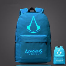 Load image into Gallery viewer, 2019 Lumious Assassins Creed mochila Game Kids Baby's School bags for Teenagers Boys Girls student bagpack Bolsa escola