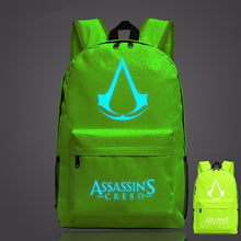 Load image into Gallery viewer, 2019 Lumious Assassins Creed mochila Game Kids Baby's School bags for Teenagers Boys Girls student bagpack Bolsa escola
