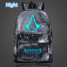 Load image into Gallery viewer, 2019 Lumious Assassins Creed mochila Game Kids Baby's School bags for Teenagers Boys Girls student bagpack Bolsa escola