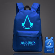 Load image into Gallery viewer, 2019 Lumious Assassins Creed mochila Game Kids Baby's School bags for Teenagers Boys Girls student bagpack Bolsa escola