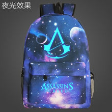 Load image into Gallery viewer, 2019 Lumious Assassins Creed mochila Game Kids Baby's School bags for Teenagers Boys Girls student bagpack Bolsa escola