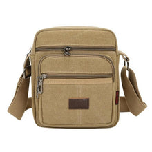 Load image into Gallery viewer, Canvas Crossbody Shoulder Bag Men Zipper Casual Travel Male Messenger Pack Men's Crossbody Bag Packs Phone Pouch sac a main