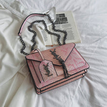 Load image into Gallery viewer, Brand Small square Bag Fashion New Women's Bag Handbag high quality Snake pattern shoulder Messenger Bag luxury Female Bag Purse