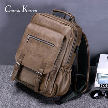 Load image into Gallery viewer, Hot new sales men's retro fashion multi-function large capacity backpack travel business backpack trend bag computer bags