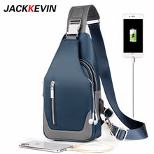 Load image into Gallery viewer, Men's Messenger bag shoulder Oxford cloth Chest Bags Crossbody Casual messenger bags Man USB charging Multifunction Handbag