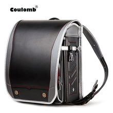 Load image into Gallery viewer, Coulomb Children School Bags For Boys And Girls PU Randoseru Japanese Orthopedic Backpack Mochila Infantil Boy Baby's Bags