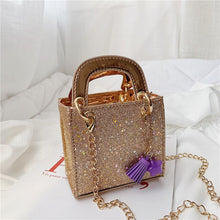 Load image into Gallery viewer, Children's Bag Korean Version 2019 New Sequin Bag Children's Single Shoulder Bag Mini Handbag Baby Straddle Bag