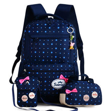 Load image into Gallery viewer, Cartoon School Backpack For Girls Teenager School Bags 3set Star Printing Backpack Kids & Baby's Bags Backpack Child Schoolbag