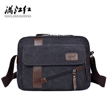 Load image into Gallery viewer, MANJIANGHONG Men's New Canvas Bag High Quality Casual Cross Section Square Bag Fashion Wild Shoulder Messenger Bag