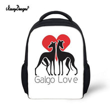 Load image into Gallery viewer, Kid Schoolbag For Child Small School Book Bag Backpacks Galgo Greyhound Dog Printed Baby's Kindergarten Cute Zipper Boy Girl Bag