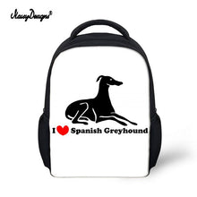 Load image into Gallery viewer, Kid Schoolbag For Child Small School Book Bag Backpacks Galgo Greyhound Dog Printed Baby's Kindergarten Cute Zipper Boy Girl Bag