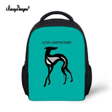 Load image into Gallery viewer, Kid Schoolbag For Child Small School Book Bag Backpacks Galgo Greyhound Dog Printed Baby's Kindergarten Cute Zipper Boy Girl Bag