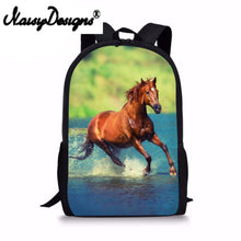 Load image into Gallery viewer, Children School Bag 3D Crazy Horse Print Schoolbag for Boys Girls Kids Baby's Bags Book Bags Animal Backpack for child