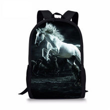 Load image into Gallery viewer, Children School Bag 3D Crazy Horse Print Schoolbag for Boys Girls Kids Baby's Bags Book Bags Animal Backpack for child