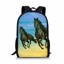 Load image into Gallery viewer, Children School Bag 3D Crazy Horse Print Schoolbag for Boys Girls Kids Baby's Bags Book Bags Animal Backpack for child