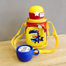 Load image into Gallery viewer, 500ml 316 Stainless steel Baby's Vacuum Water Straw Bottle In Portable Rope Bag Insulated  Thermos Bottle Two Cover Vacuum Flask