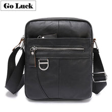 Load image into Gallery viewer, GO-LUCK Brand Genuine Leather Casual Business Small Men's Crossbody Shoulder Bag Men Cowhide Messenger Bags Cell Phone Pouch