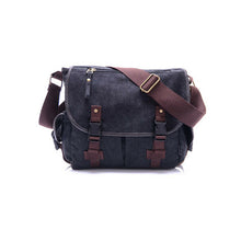 Load image into Gallery viewer, Retro Men's Messenger Bag Casual Solid Color Large Capacity Multi-function Travel Canvas Shoulder Bag Fashion Tote