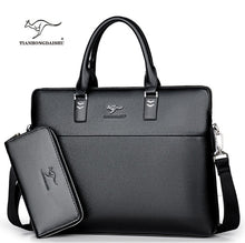 Load image into Gallery viewer, TIANHONGDAISHU Men Casual Briefcase Business Shoulder Leather Messenger Bags Computer Laptop Handbag Men's Travel Bags handbags