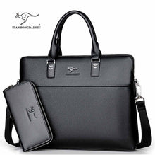 Load image into Gallery viewer, TIANHONGDAISHU Men Casual Briefcase Business Shoulder Leather Messenger Bags Computer Laptop Handbag Men's Travel Bags handbags