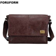 Load image into Gallery viewer, Designer Handbags Men's 14 Inch Laptop Bag Male PU Leather Messenger Bags Men Travel School Bags Leisure Shoulder Bags Free Ship