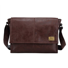 Load image into Gallery viewer, Designer Handbags Men's 14 Inch Laptop Bag Male PU Leather Messenger Bags Men Travel School Bags Leisure Shoulder Bags Free Ship