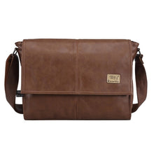 Load image into Gallery viewer, Designer Handbags Men's 14 Inch Laptop Bag Male PU Leather Messenger Bags Men Travel School Bags Leisure Shoulder Bags Free Ship