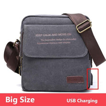 Load image into Gallery viewer, Man Urban Daily Carry Bag High Quality Men Canvas Shoulder Bag Casual Travel Men's Crossbody Bag Male Messenger Bags 3 Size