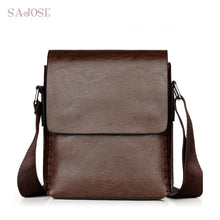 Load image into Gallery viewer, Men Messenger Bags PU Leather Shoulder Bag Crossbody Bag Male Vintage Simple Brown High Quality Business Men's Small Handbag