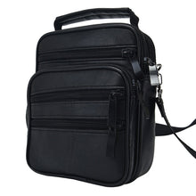 Load image into Gallery viewer, Fashion Men's Black Genuine Leather Crossbody Messenger Bag Handbag Man Single Shoulder Bags Business Solid Pack