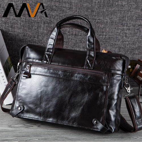 MVA Men Briefcases Genuine Leather Bags Men Briefcase Handbags Office Bags For Men's Bag Leather Laptop Bag Business Briefcases