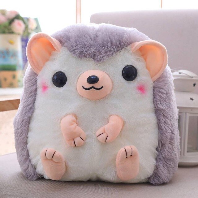 1pc 30x28cm 3 Patterns Stuffed toys bag Hedgehog doll bags Cartoon school backpack Baby's backpack kid's school bag Xmas present