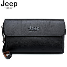 Load image into Gallery viewer, JEEP BULUO Famous Brand Men&#39;s Handbag Day Clutches Bags Luxury For Phone and Pen High Quality Spilt Leather Wallets Hand Bag