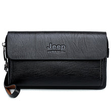 Load image into Gallery viewer, JEEP BULUO Famous Brand Men&#39;s Handbag Day Clutches Bags Luxury For Phone and Pen High Quality Spilt Leather Wallets Hand Bag