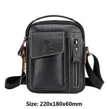 Load image into Gallery viewer, BULLCAPTAIN Crazy Horse Leather Male Waist Back Pack Phone Pouch Bags High Quality Men&#39;s Small Chest Shoulder Belt Bag Mochila