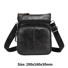 Load image into Gallery viewer, BULLCAPTAIN Crazy Horse Leather Male Waist Back Pack Phone Pouch Bags High Quality Men&#39;s Small Chest Shoulder Belt Bag Mochila