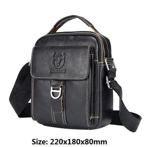 BULLCAPTAIN Crazy Horse Leather Male Waist Back Pack Phone Pouch Bags High Quality Men's Small Chest Shoulder Belt Bag Mochila