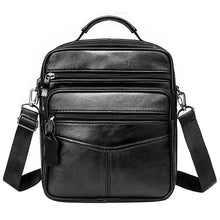 Load image into Gallery viewer, Genuine Leather Male&#39;s Crossbody Bag Casual Business Leather Men&#39;s Messenger Bag Vintage Men Big Bag Zipper Shoulder Handbags