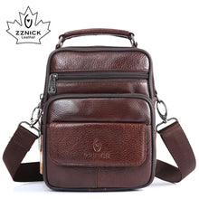 Load image into Gallery viewer, ZZNICK 2017  New Arrival Genuine Leather Bags For Men Shoulder Bag Men&#39;s Bag Messenger Bag Portfolio flap pocket 8202