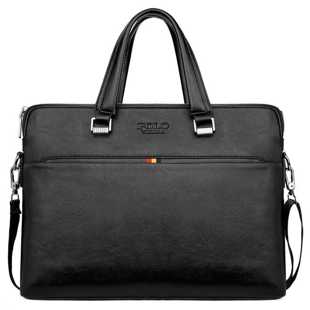 VICUNA POLO Simple Design Leisure Men's Leather Laptop Handbag Casual Business Man Briefcase Computer Shoulder Bags