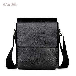 Crossbody Bags For Men Fashion PU Leather Shoulder Bag Casual Black Knitting High Quality Men's Hand Bag For Phone Drop Shipping